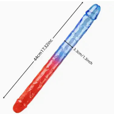 דילדו צבעוני כפול ענק 44 ס״מ