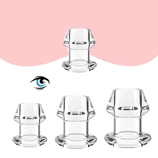 פלאג סיליקון גדול ועבה עם פקק שקוף בגדלים