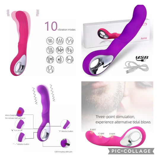 ויברטור G SPOT רטט 10 נטען USB