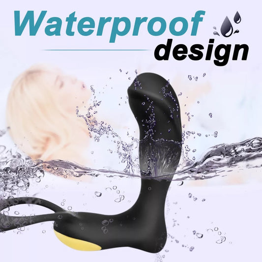 ויברטור כפול מתלבש על הזין והביצים עובד על שלט נטען USB