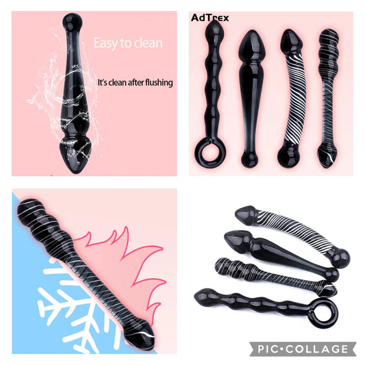 פיירקס קריסטל זכוכית דילדו גדול ועבה