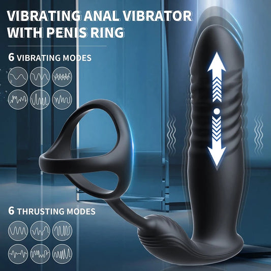 הויברטור המזיין 4 ב 1 אפליקציה נטען USB טבעת/רוטט/מזיין/גירוי