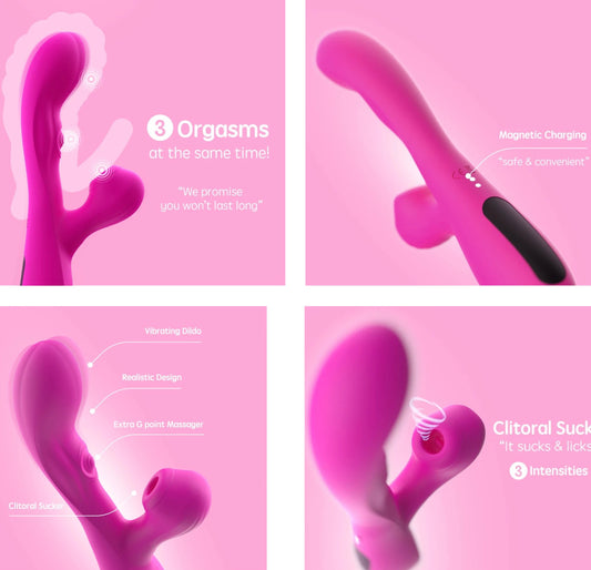 השואב הרוטט דילדו/ויברטור/שואב נטען