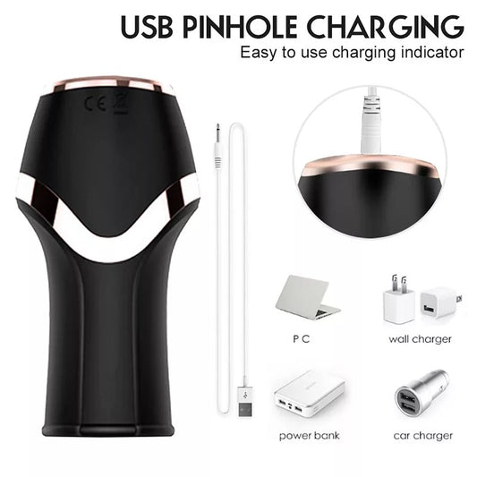 Mastuburator מאונן רוטט 12 לזקפה והשפרצה נטען