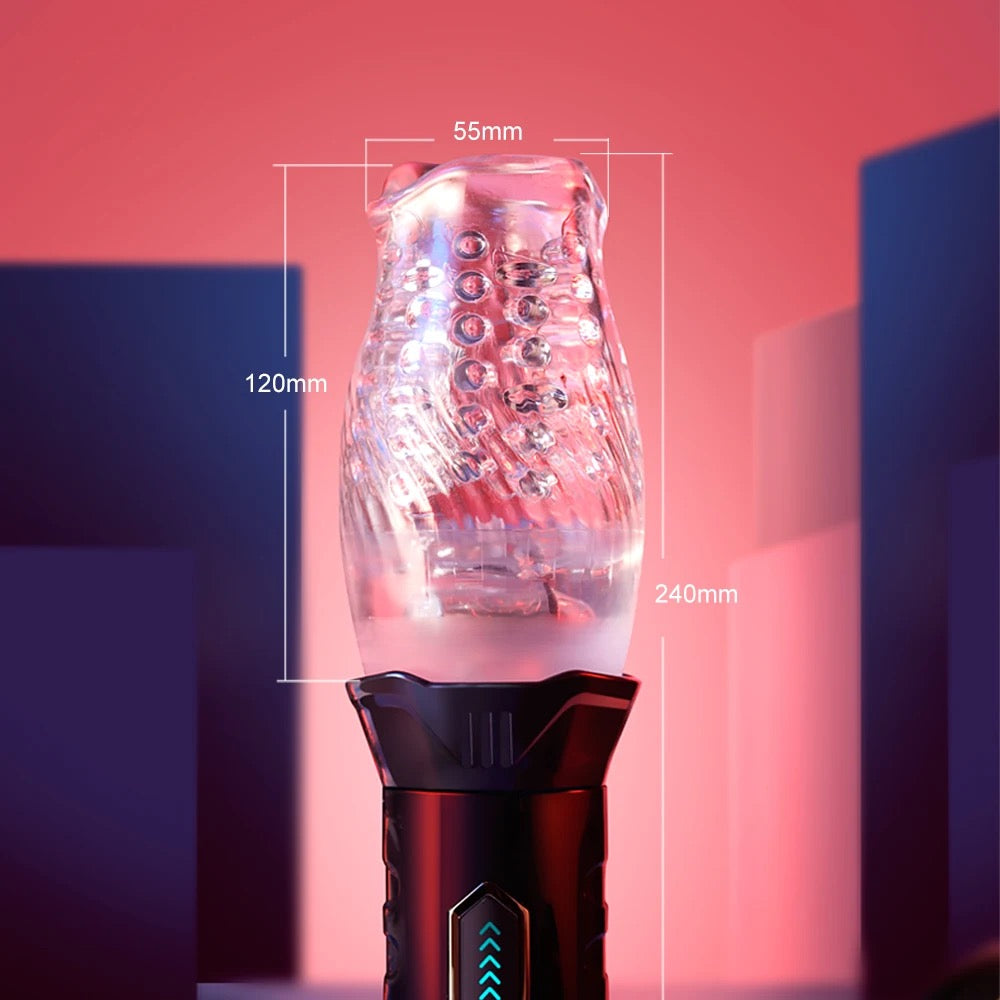 המוצץ המסתובב 360 - מאונן/מוצץ/מסתובב/רוטט נטען