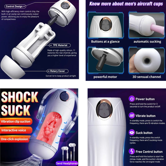 המוצץ הרוטט - יניקה/שאיבה/מציצה/רוטט/קול נטען