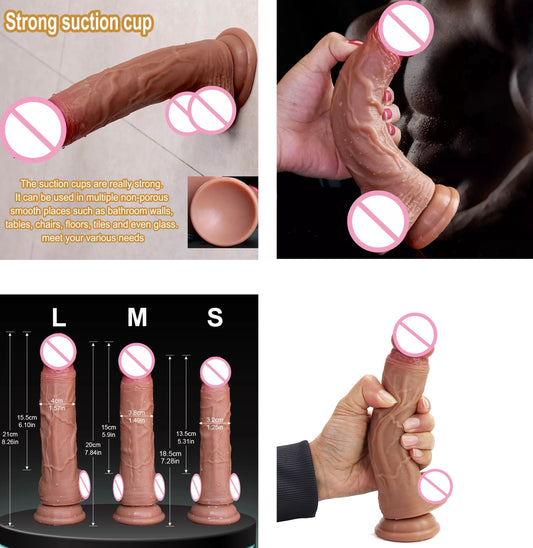 זין טבעי - דילדו זין טבעי ואקום s/m/l/xl