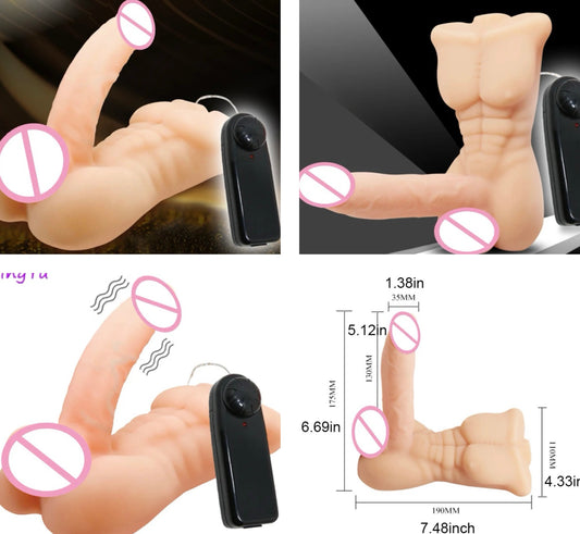 הגבר הרוטט - בובת גוף של גבר עם זין רוטט