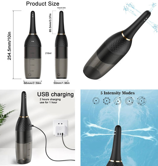 חוקן אישי חשמלי 5 כיווני זרימה נטען USB