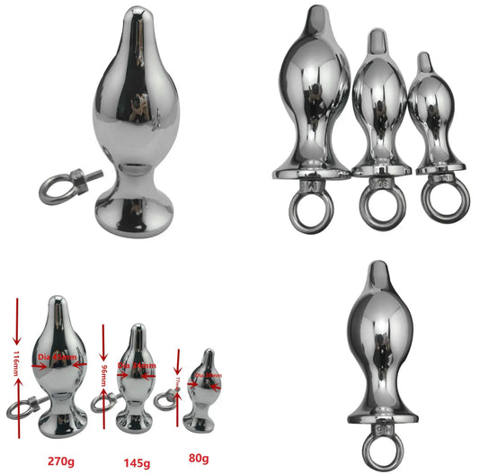 פלאג משיכה - פלאג מתכת אנאלי/טבעת משיכה