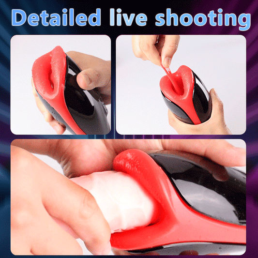 השפתיים המוצצות והרוטטות - מאונן/מוצץ/רוטט/קול נטען USB