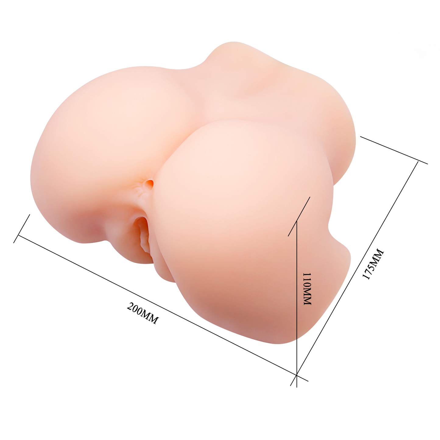 ישבן ריאליסטי רוטט 2 חורים