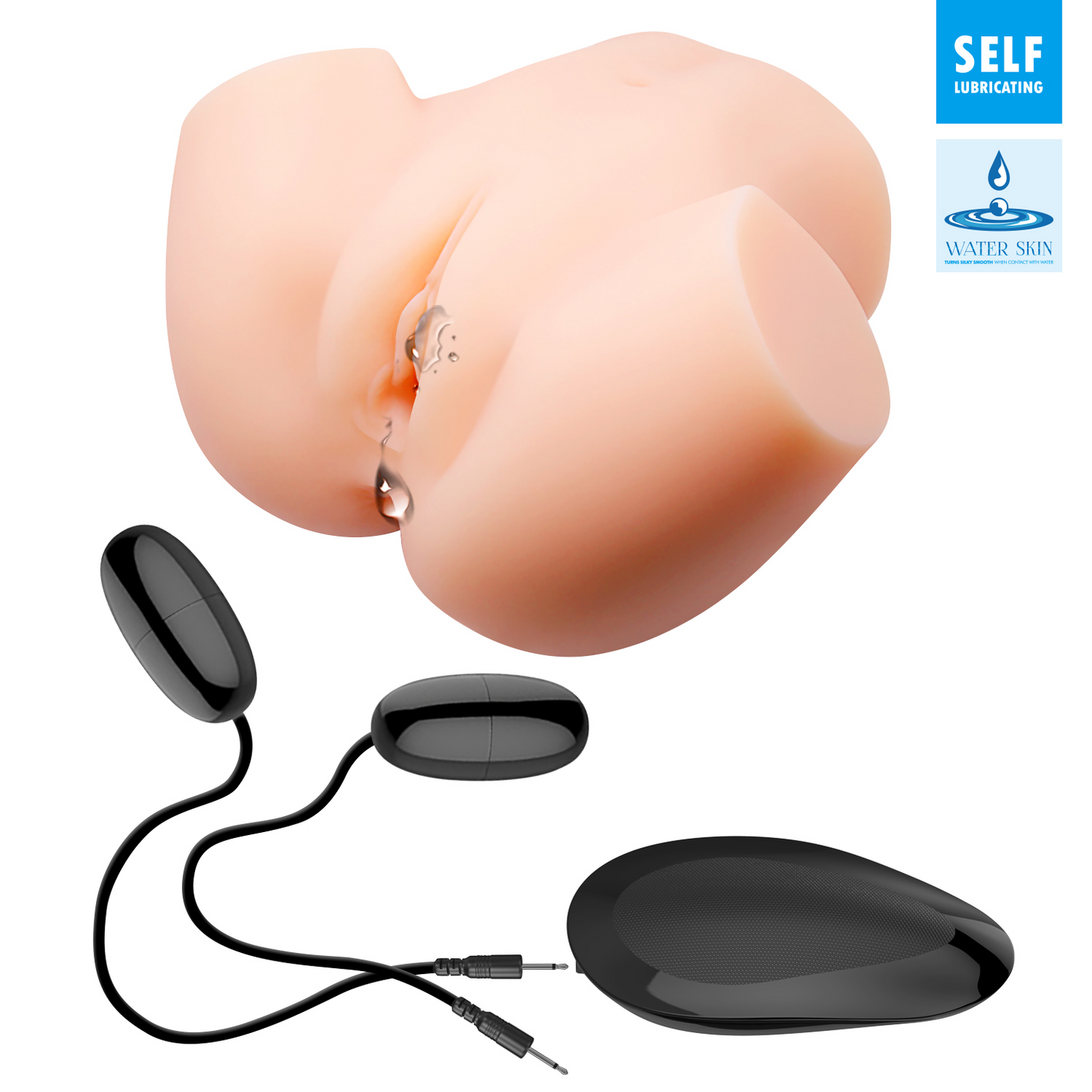 ישבן ריאליסטי רוטט 2 חורים