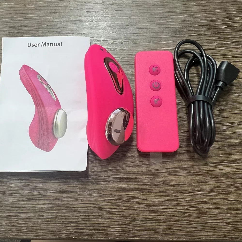 ויברטור מסאג׳ סמוי מתלבש על תחתון עם מגנט לאישה עם אפליקציה נטען