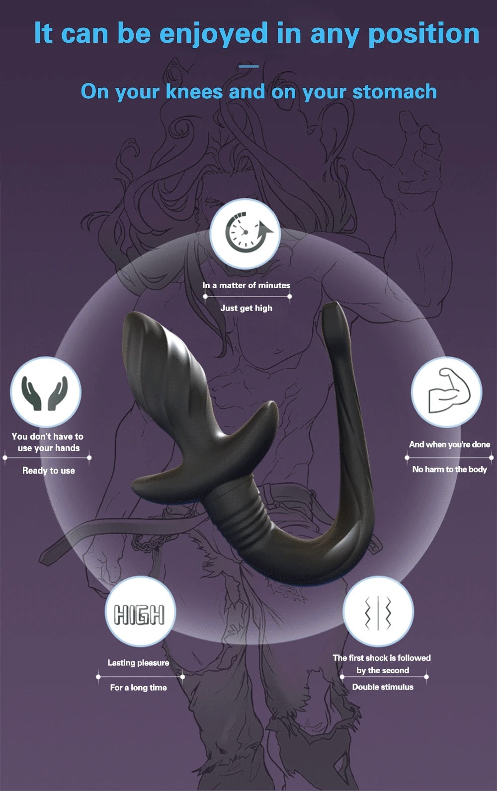 הזנב הרוטט - פלאג אנאלי בצורת זנב רוטט עם שלט